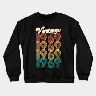 50th Birthday Gift - Vintage 1969 Women Men Awesome 69 Crewneck Sweatshirt